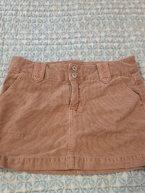 American Eagle Outfitters Tan Corduroy Mini Skirt